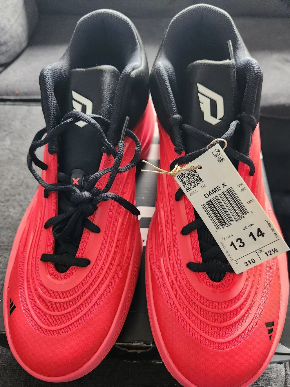 NIB Adidas Men’s 13 NWT Dame X Dolls Pure Ruby-JP6093.